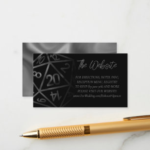 Carte D'accompagnement Dés RPG   Imaginaire Retro Tabletop Gamer Website