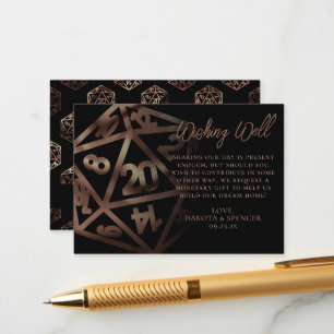 Carte D'accompagnement Dés RPG Liste de souhaits du joueur de table Ima