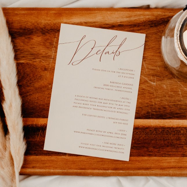 Carte D'accompagnement Désert de Whimsical | Détails beige (Créateur téléchargé)