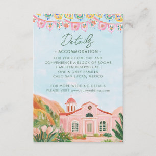 Carte D'accompagnement Destination Mariage Pink Mexico 