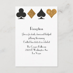 Carte D'accompagnement Destiny Las Vegas Réception Faux Gold Parties scin