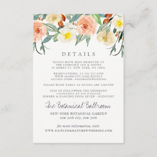 Carte D'accompagnement Détail de la collection de Mariages Spring Blossom
