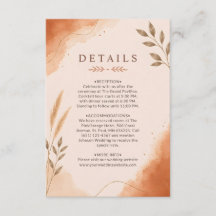 Détail de mariage en terre cuite botanique moderne
