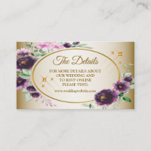 Détail de mariage floral rose violet vert doré
