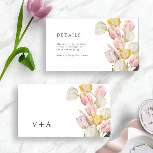 Carte D'accompagnement Détail du mariage du printemps moderne