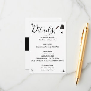 Carte D'accompagnement Détail du mariage   Stylet & Inkwell   Petits déta