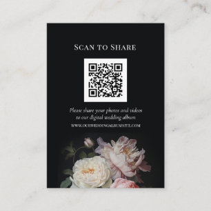 Carte D'accompagnement Détails/Balayage pour partager le Mariage Rose Moo