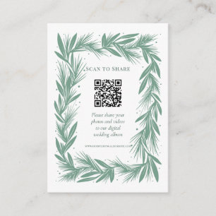Carte D'accompagnement Détails/Balayage pour partager le Mariage vert de 