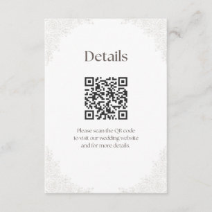 Carte D'accompagnement Détails de fond de cloche de mariage inclus