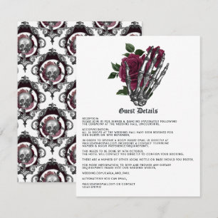 Carte D'accompagnement Détails de invité de mariage gothique fantaisiste