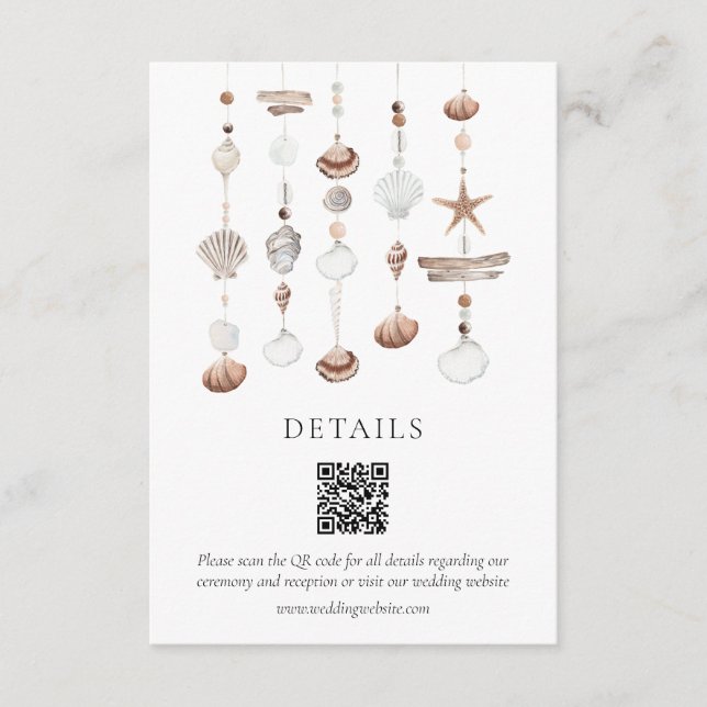 Carte D'accompagnement Détails de la plage Boho (Devant)