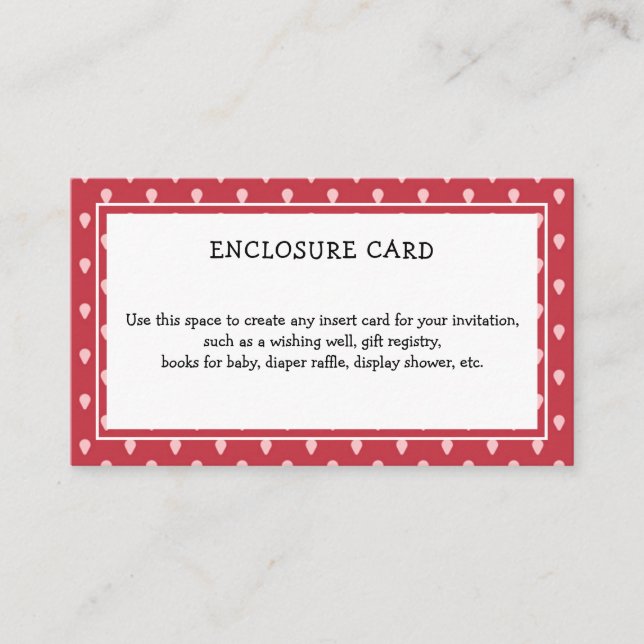 Carte D'accompagnement Détails de l'Anniversaire de enfant fraise (Devant)