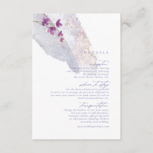 Carte D'accompagnement Détails de l'aquarelle du Mariage fleur sauvage Pe