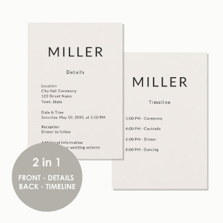 Carte D'accompagnement Détails de mariage architecturaux dans le temps