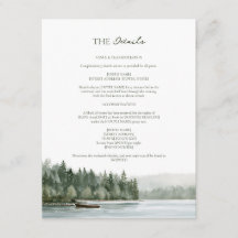 Détails de mariage au lac aquarelle dans le Nord-O