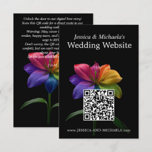 Carte D'accompagnement 🌈Détails de mariage avec code QR