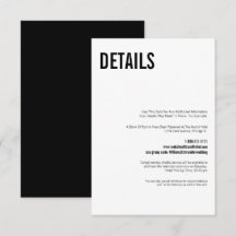 Détails de mariage avec une typographie simple et