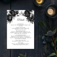 Détails de mariage blanc gothique classique simple