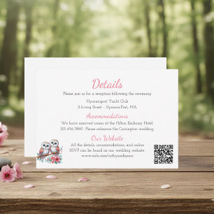 Carte D'accompagnement Détails de mariage bohème rustique de la forêt ave
