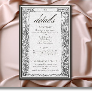 Carte D'accompagnement Détails de mariage de bordure gothique médiévale v