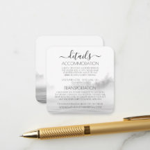 Détails de mariage de calligraphie de brouillard d