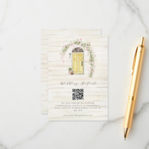 Carte D'accompagnement Détails de mariage de jardin de cottage rustique