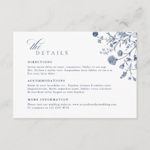 Carte D'accompagnement Détails de mariage de jardin printanier orné paste
