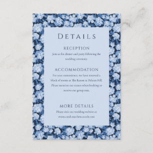 Carte D'accompagnement Détails de mariage Fleurs minuscules Aquarelle ble