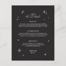 Détails de mariage noir sombre 