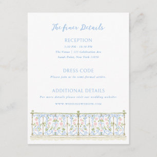 Carte D'accompagnement Détails de mariage Rococo