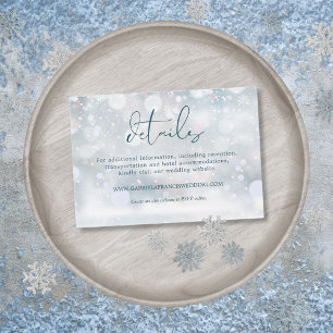 Carte D'accompagnement Détails de mariage sous la neige en pays d'hiver m