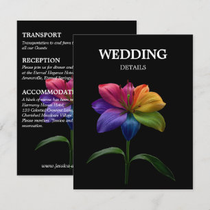 Carte D'accompagnement 🌈 Détails de mariage Technicolor Love