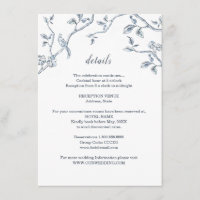 Détails de mariage Toile française bleu et blanc 