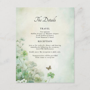 Carte D'accompagnement Détails des champs de trèfle