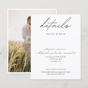 Carte D'accompagnement Détails du bloc de chambre d'hôtel minimaliste pou