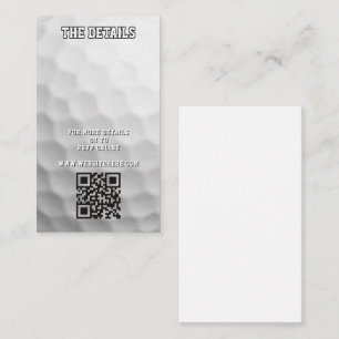 Carte D'accompagnement Détails du code de la balle de golf QR
