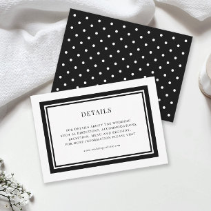 Carte D'accompagnement Détails du Mariage de couleur de bordure modifiabl