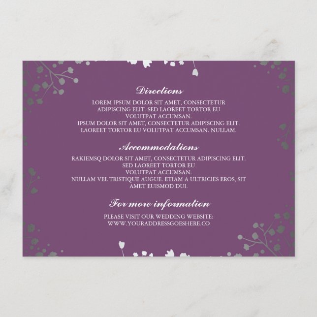 Carte D'accompagnement Détails du Mariage de l'éthyste respiratoire du bé (Devant)