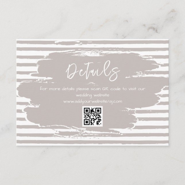 Carte D'accompagnement Détails du Mariage des couleurs de la Terre (Devant)