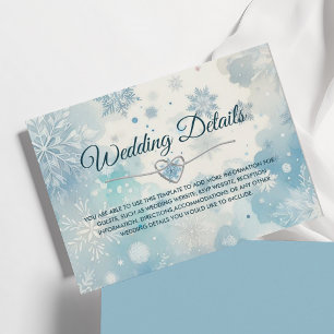 Carte D'accompagnement Détails du mariage d'hiver