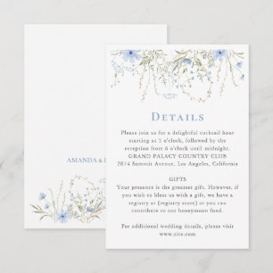 Carte D'accompagnement Détails du Mariage du périphérique Fleur sauvage b