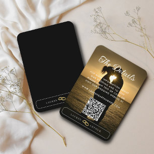 Carte D'accompagnement Détails du Mariage photo moderne Ultra Chic Minima