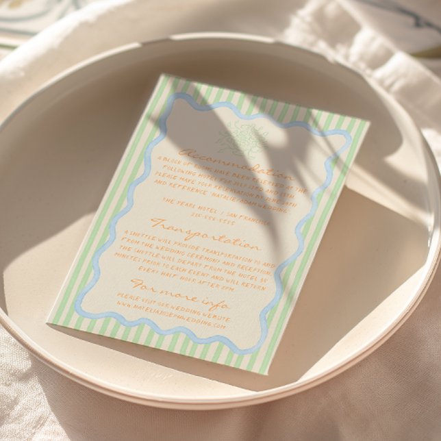 Carte D'accompagnement Détails du plaisir du Mariage Whimsical Peint à la (Créateur téléchargé)