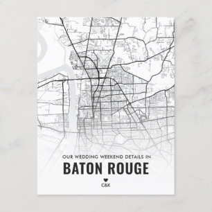 Carte D'accompagnement Détails du week-end Mariage Baton Rouge