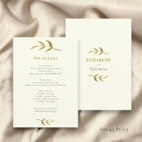 Détails mariages en ivoire et or simples et élégan