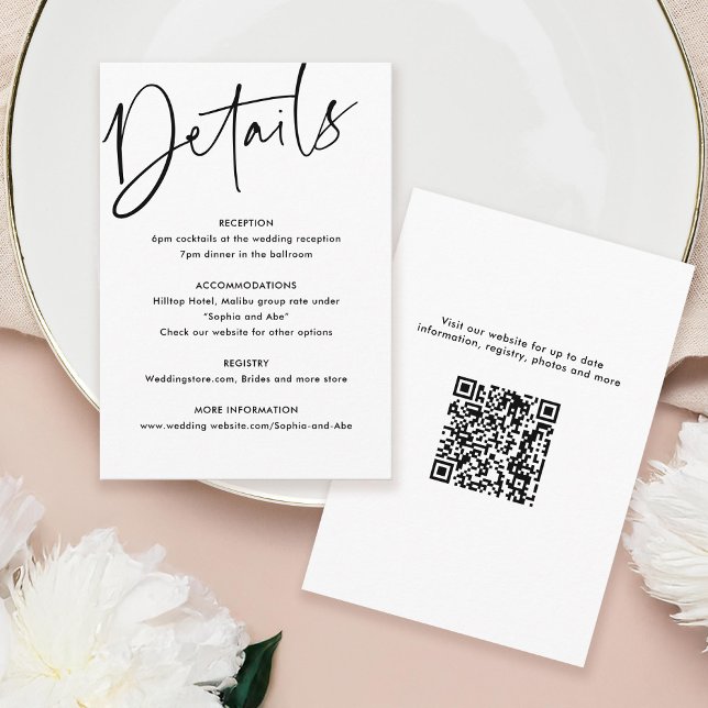 Carte D'accompagnement Détails minimalistes du Mariage (Créateur téléchargé)