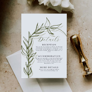 Carte D'accompagnement Détails minimaux du Mariage Arc