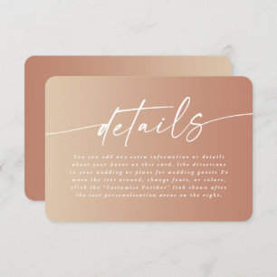 Carte D'accompagnement Détails minimaux du Mariage de façade en argile et