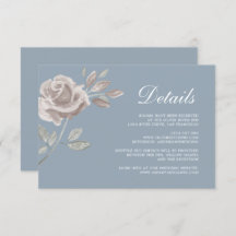 Détails minimaux du Mariage Rose bleu Dusty