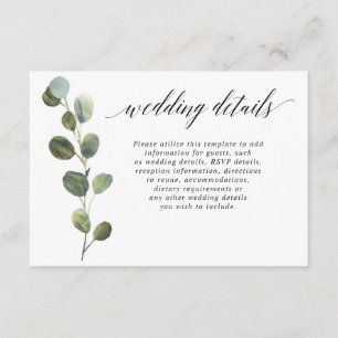 Carte D'accompagnement Détails noirs et blancs simples de mariage